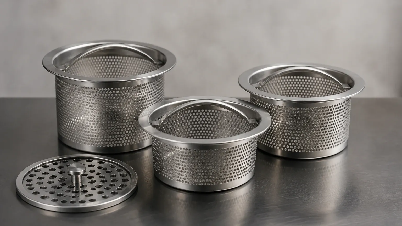 3 Piece Basket Strainer Set 3 Piece Basket Strainer Set visual guide