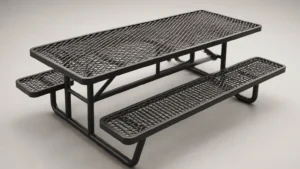 8 Rectangular Picnic Table Expanded Metal visual guide