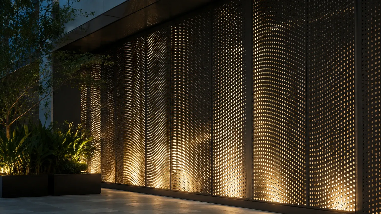 Backlit Perforated Metal Panel Backlit Perforated Metal Panel visual guide