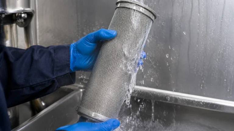 Backwashing Water Filter visual guide
