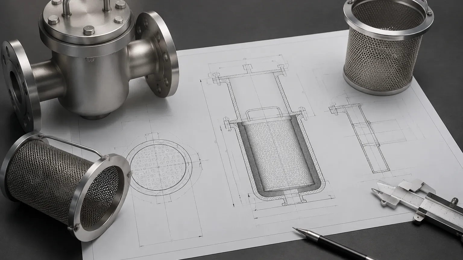 Basket Strainer Drawing Basket Strainer Drawing visual guide