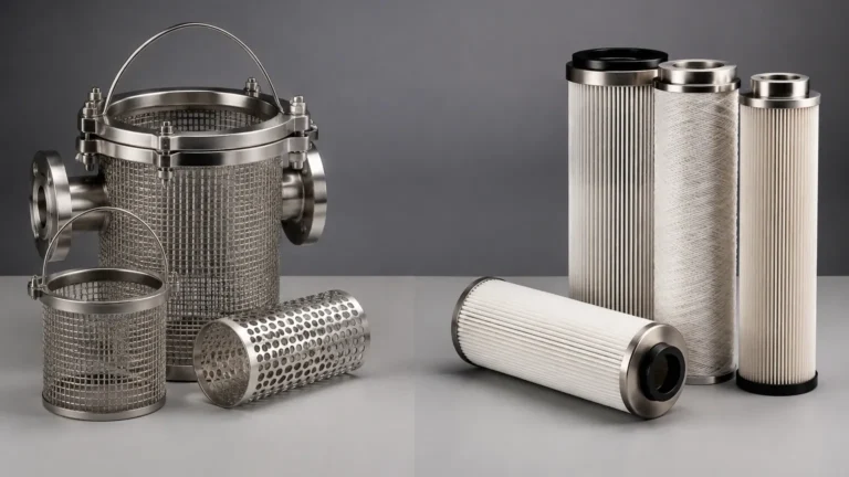 Basket Strainer vs Cartridge Filter visual guide