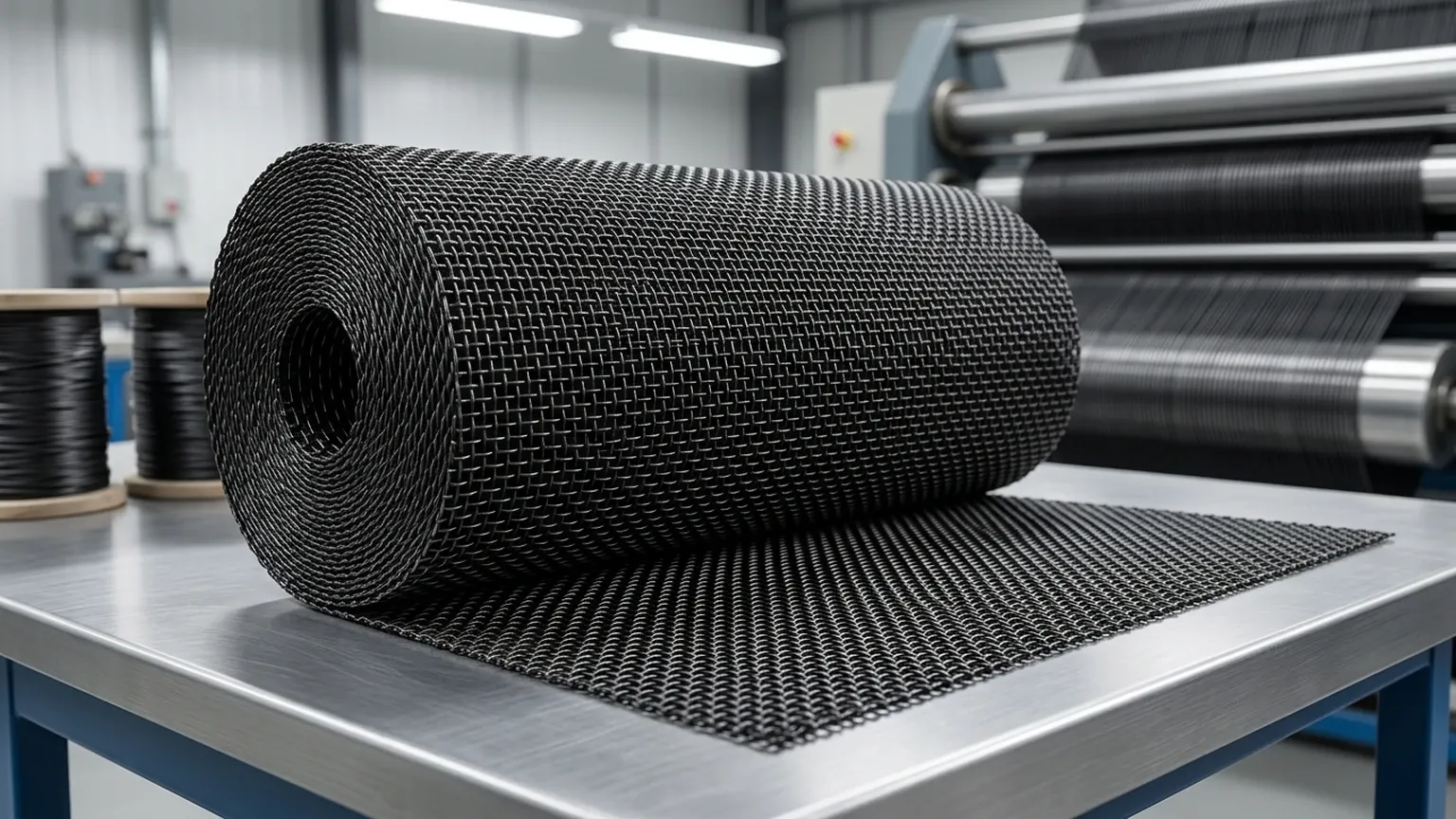 Black Woven Wire Mesh visual guide