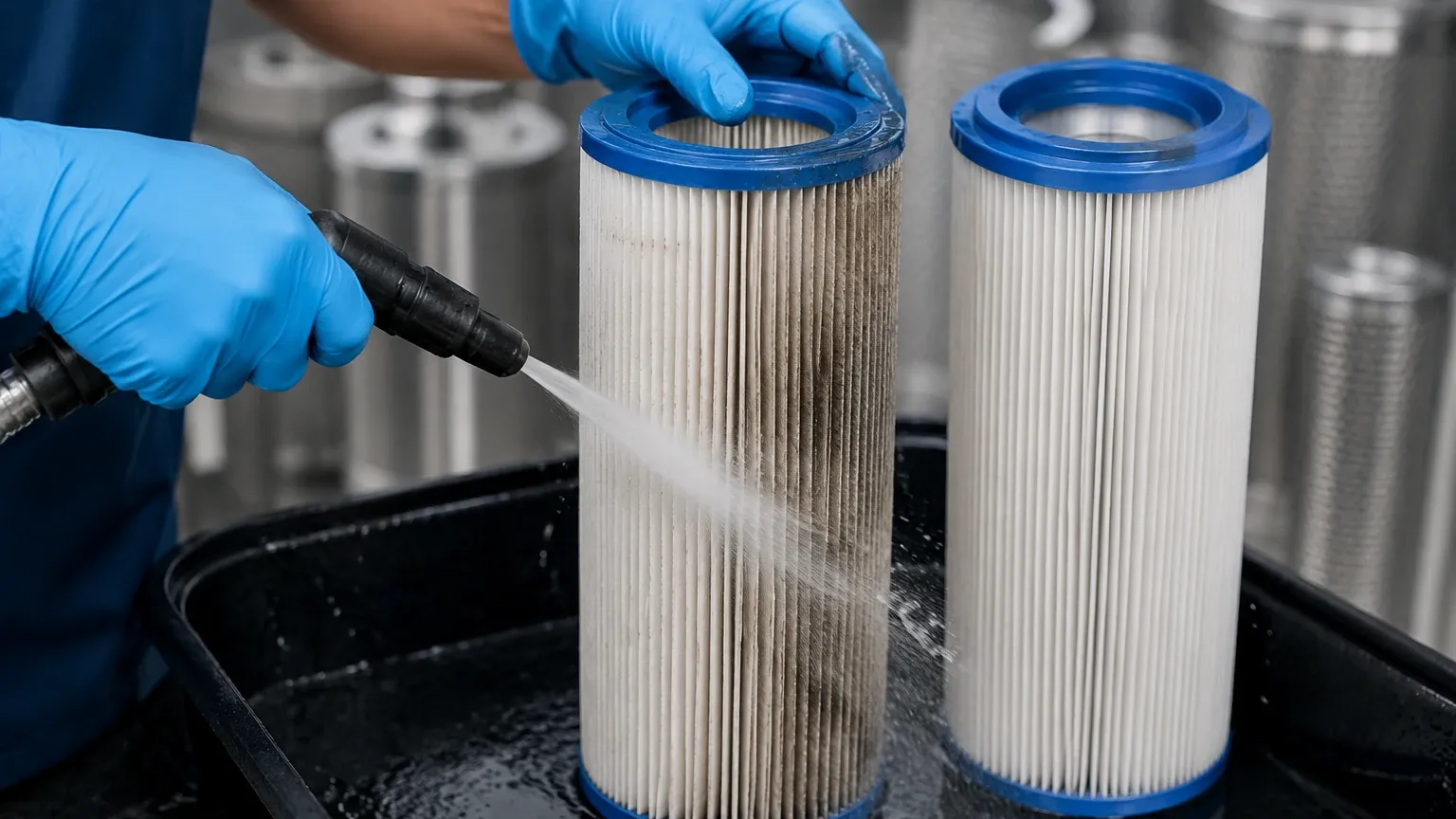 Cleaning Pool Filter Cartridges Cleaning Pool Filter Cartridges visual guide