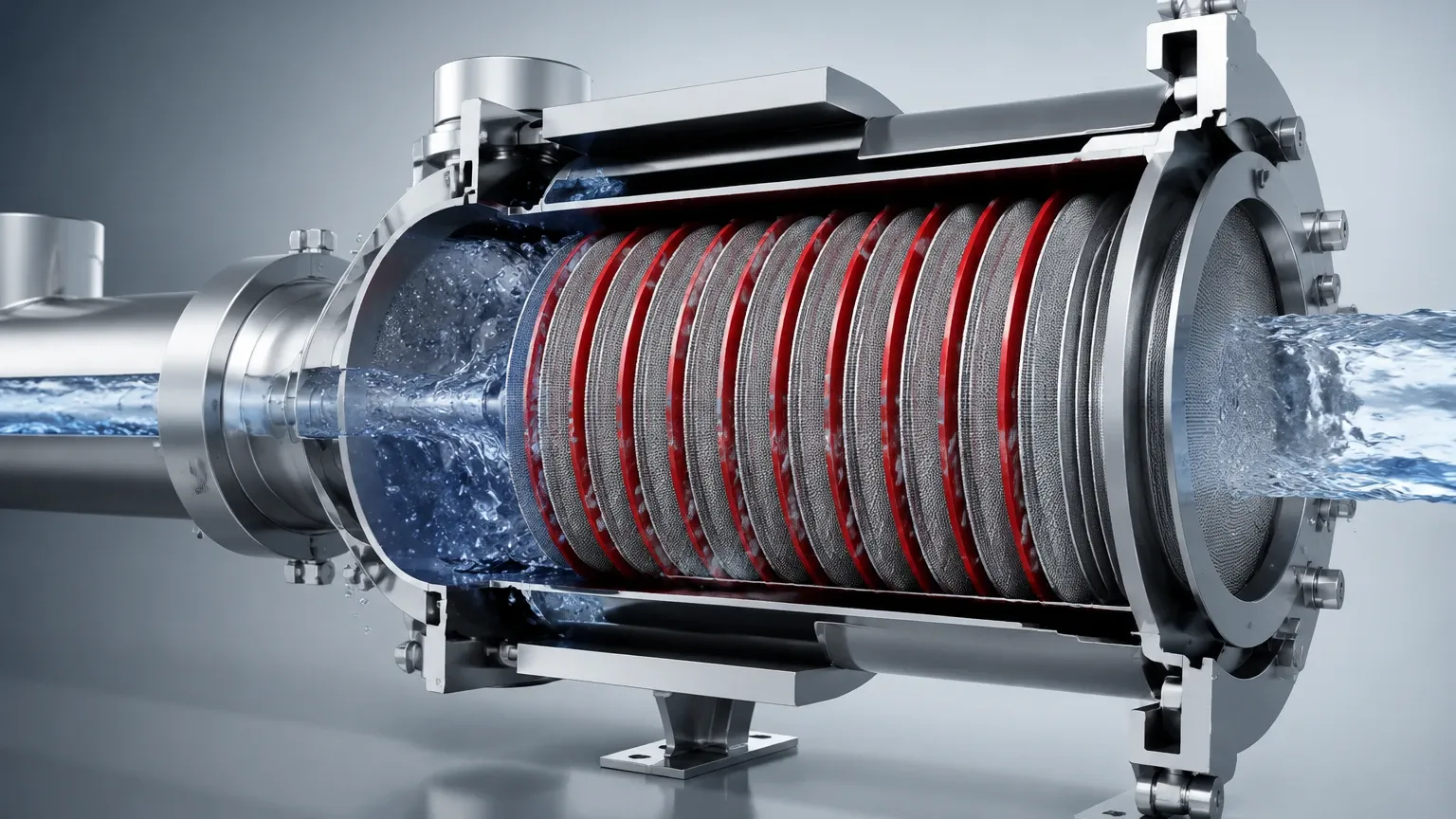 Disc Filter Working Animation visual guide