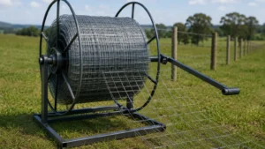 Diy Woven Wire Fence Unroller visual guide