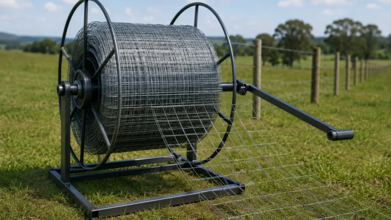 Diy Woven Wire Fence Unroller visual guide