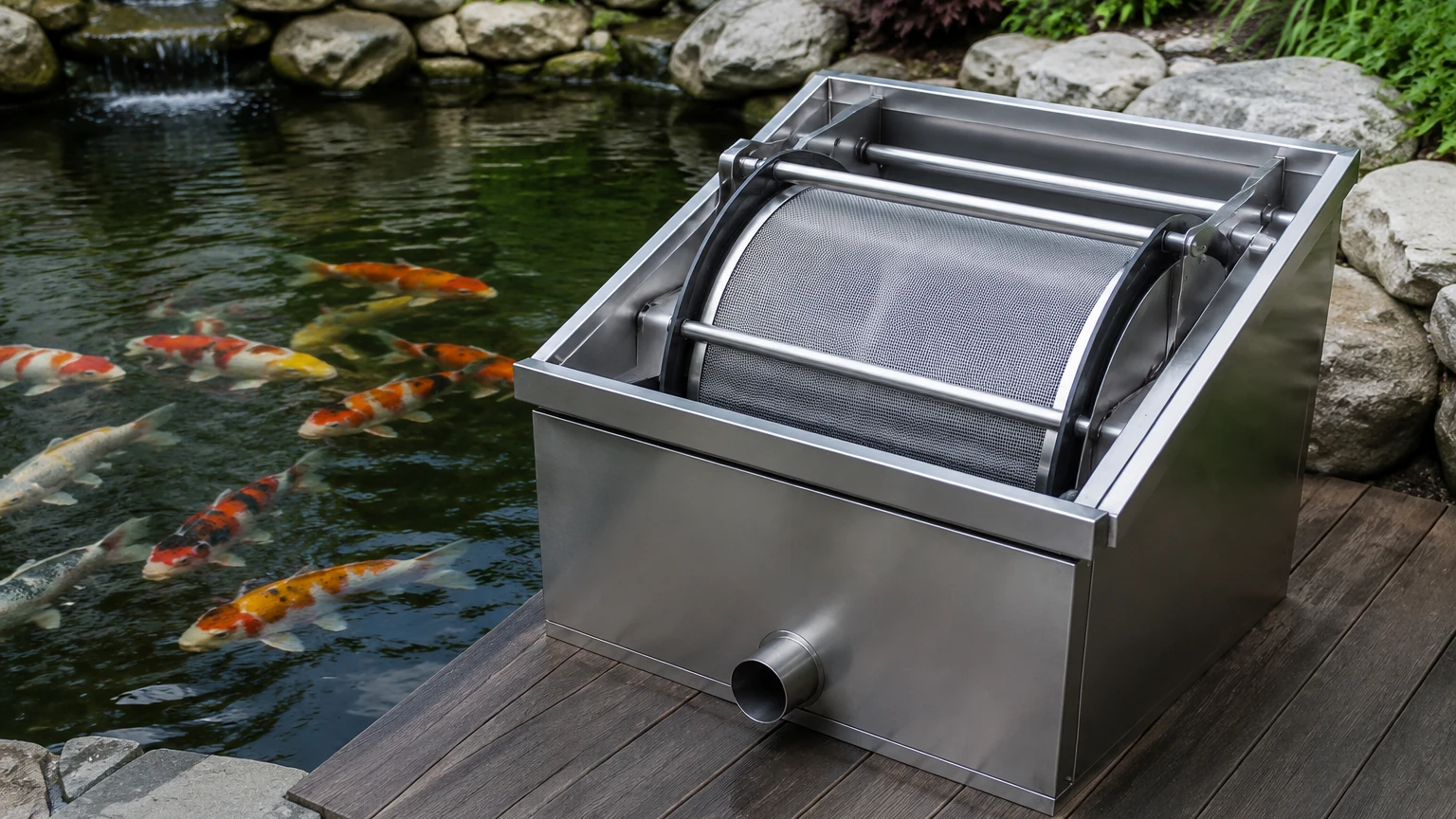 Drum Filter for Koi Pond Drum Filter for Koi Pond visual guide