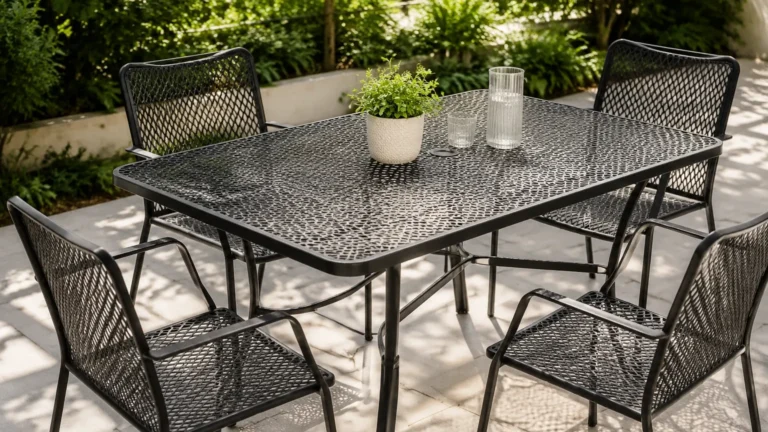 Expanded Metal Outdoor Table visual guide