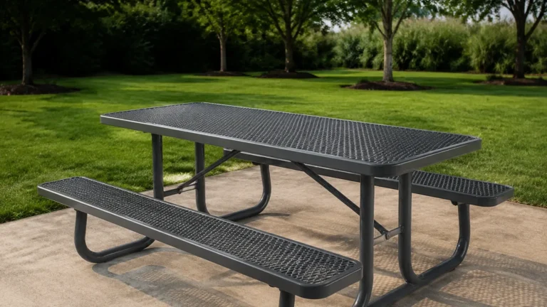 Expanded Metal Picnic Table visual guide