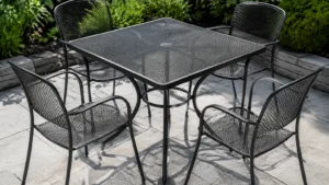 Expanded Metal Table and Chairs visual guide
