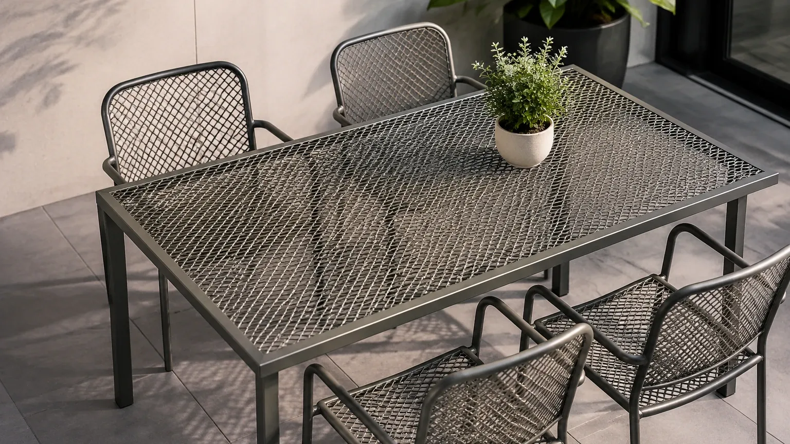 Expanded Metal Table Expanded Metal Table visual guide