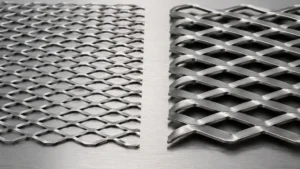 Flat vs Raised Expanded Metal visual guide