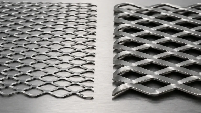 Flat vs Raised Expanded Metal visual guide