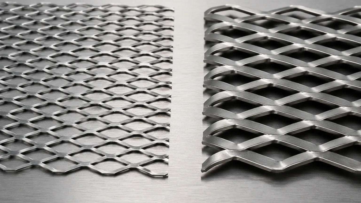 Flat vs Raised Expanded Metal Flat vs Raised Expanded Metal visual guide