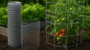 Graduated Mesh Galvanized Woven Wire for Trellis and Tomato Cage visual guide