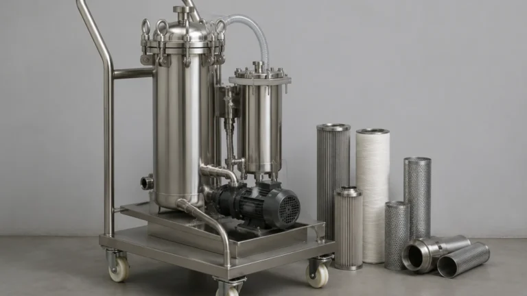 Hydraulic Oil Filter Cart visual guide