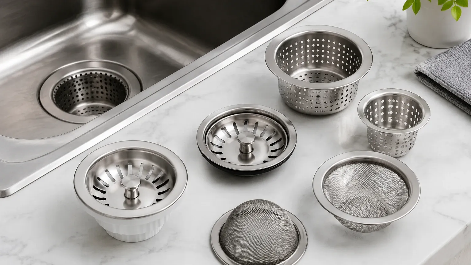 Kitchen Sink Drain Strainers visual guide