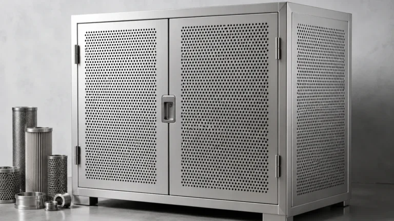 Locke Perforated Metal Cabinet 33 visual guide