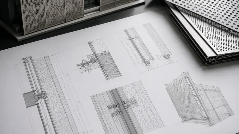 Perforated Metal Facade Detail Drawings visual guide