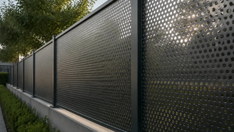 Perforated Metal for Fence visual guide