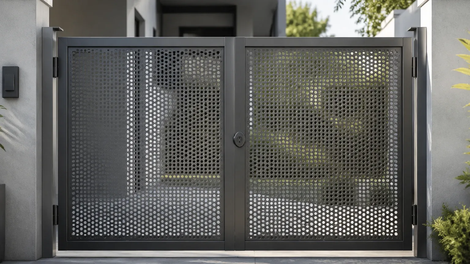 Perforated Metal for Gate visual guide