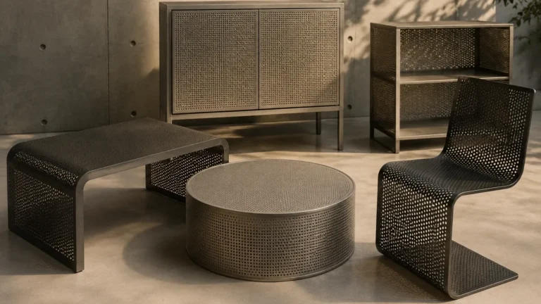 Perforated Metal Furniture visual guide