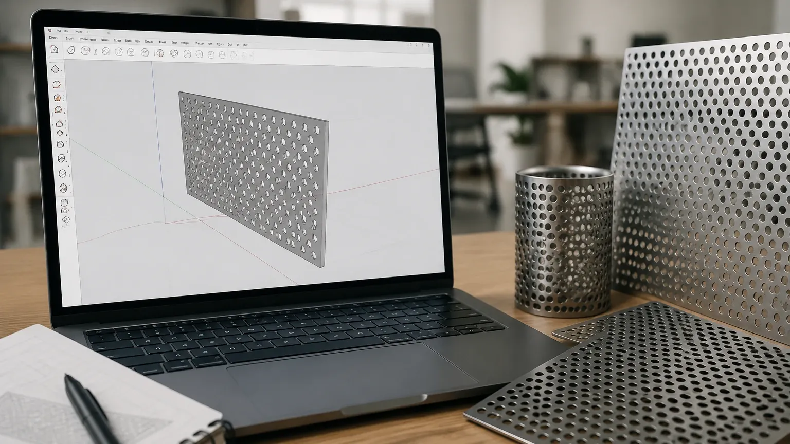 Perforated Metal in Sketchup Perforated Metal in Sketchup visual guide