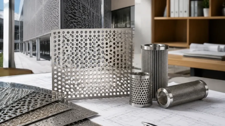 Perforated Metal Material Revit visual guide