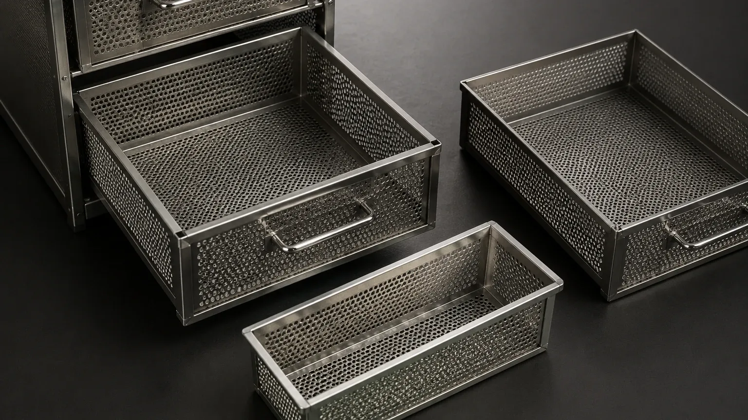 Perforated Metal Mesh Drawers visual guide