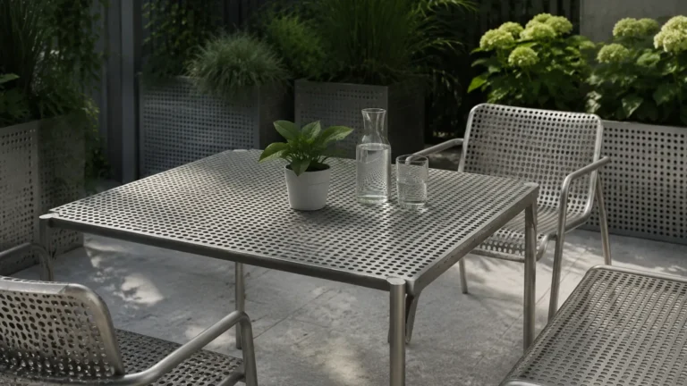 Perforated Metal Outdoor Furniture visual guide