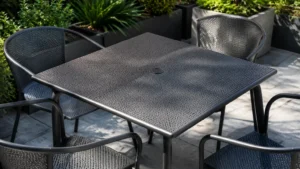 Perforated Metal Outdoor Table visual guide