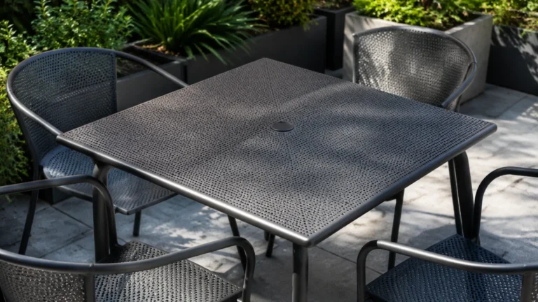 Perforated Metal Outdoor Table visual guide