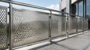 Perforated Metal Railing Revit visual guide