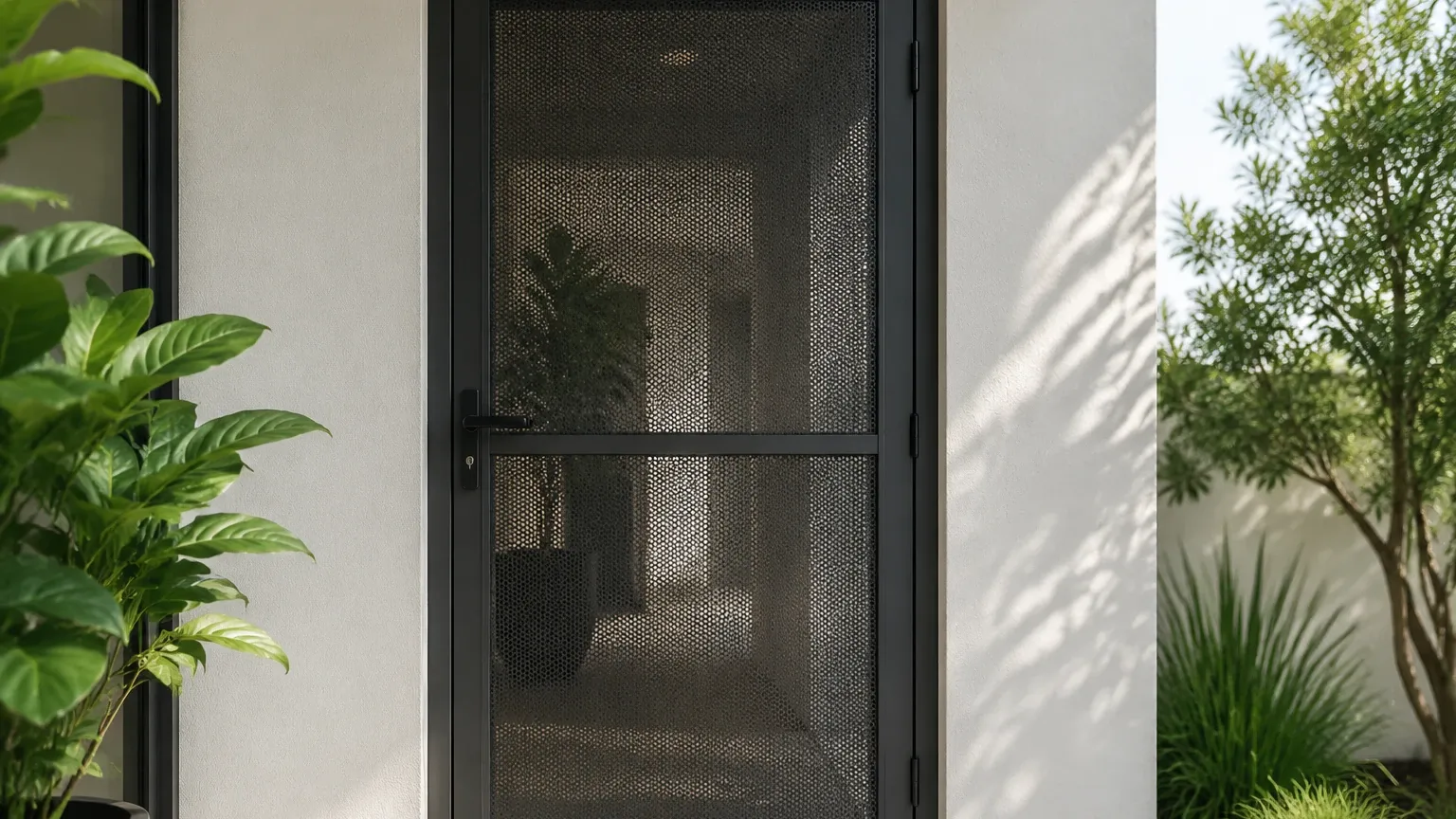 Perforated Metal Screen Door Perforated Metal Screen Door visual guide