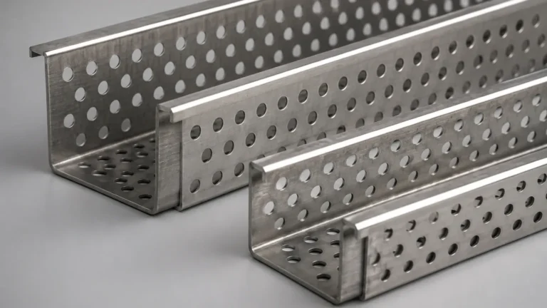 Perforated Metal U Channel visual guide