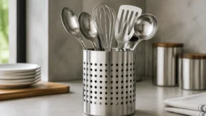 Perforated Metal Utensil Holder visual guide