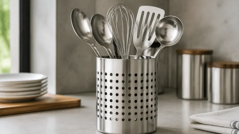 Perforated Metal Utensil Holder visual guide