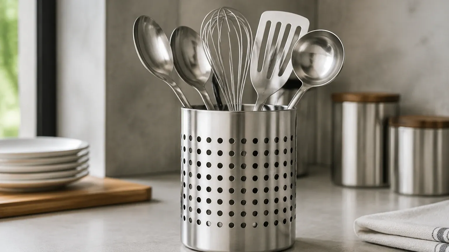 Perforated Metal Utensil Holder Perforated Metal Utensil Holder visual guide