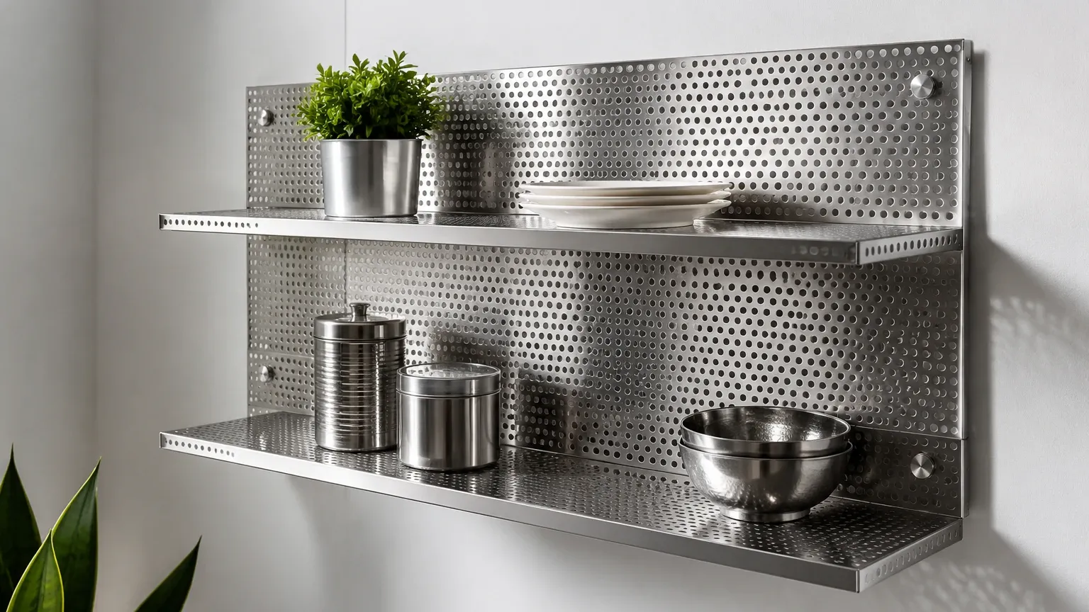 Perforated Metal Wall Shelf Perforated Metal Wall Shelf visual guide