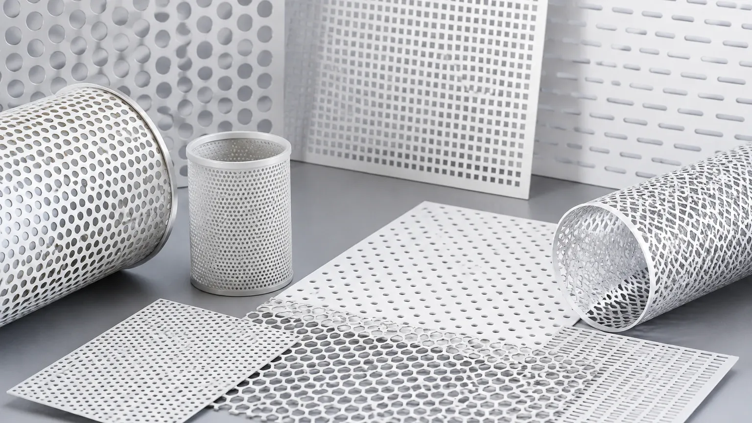Perforated Metal White Perforated Metal White visual guide