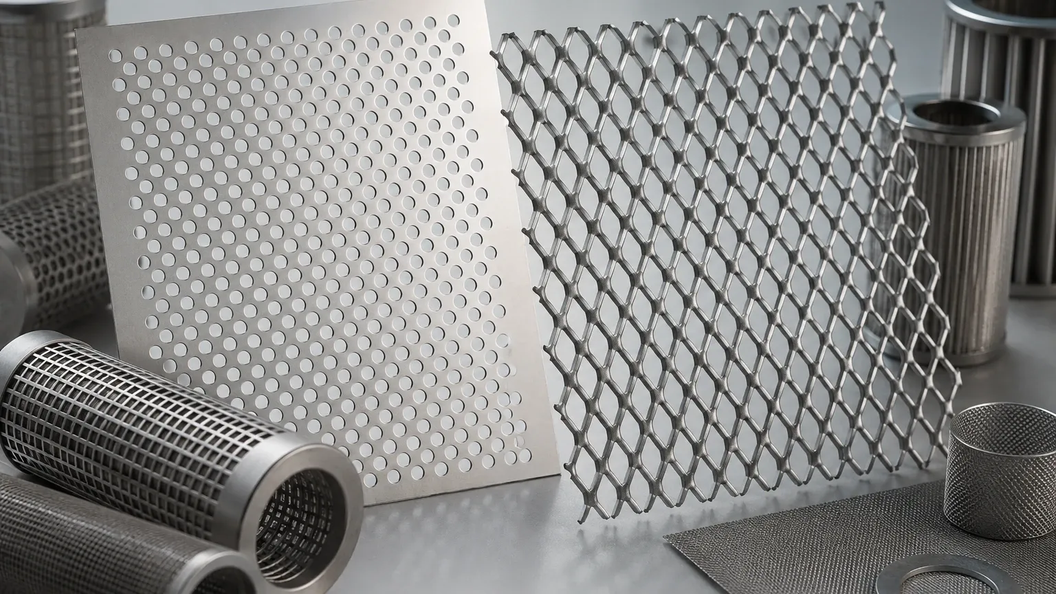 Perforated Sheet vs Expanded Metal Perforated Sheet vs Expanded Metal visual guide