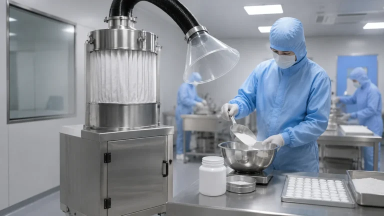 Pharmaceutical Dust Extractor visual guide