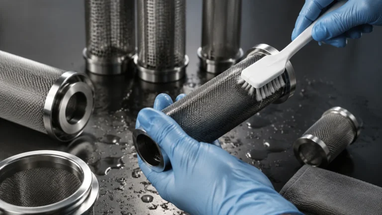 Polymer Filter Cleaning visual guide