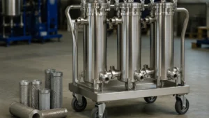 Portable Oil Filter Cart visual guide