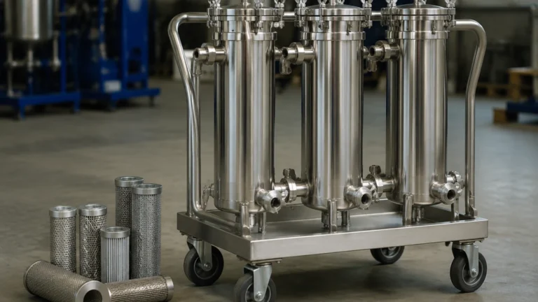 Portable Oil Filter Cart visual guide