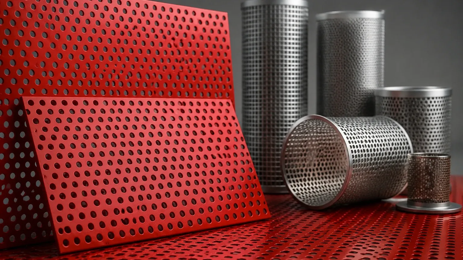 Red Perforated Metal Red Perforated Metal visual guide