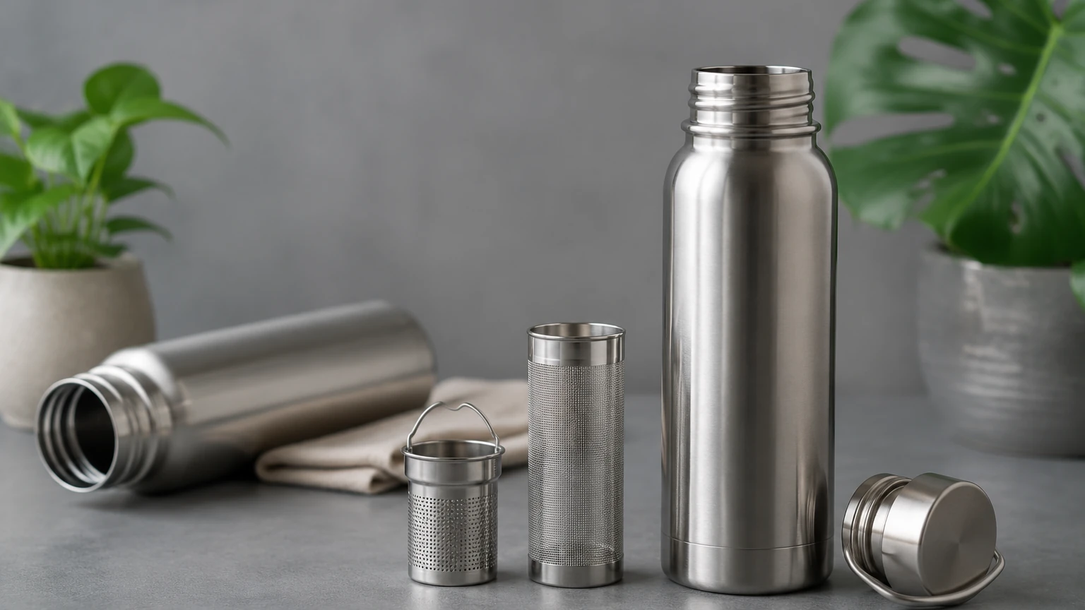 Stainless Steel Bottle with Filter Stainless Steel Bottle with Filter visual guide
