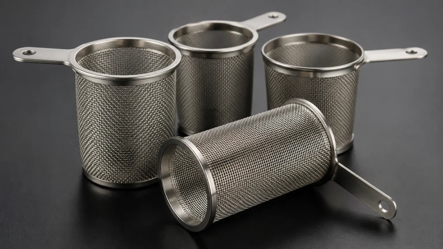 Stainless Steel Mesh Filter with Handle Stainless Steel Mesh Filter with Handle visual guide