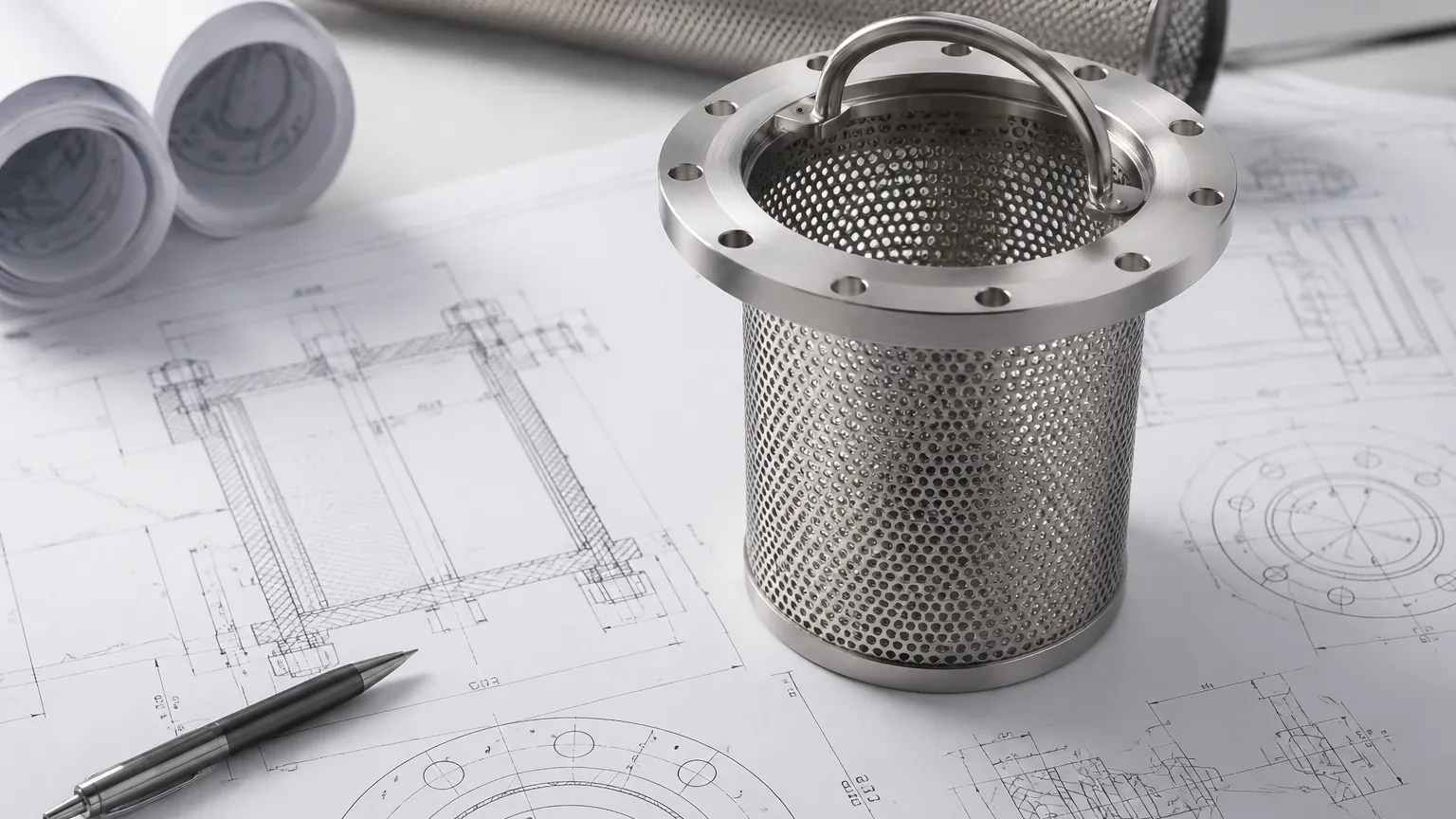 Strainer Drawing Strainer Drawing visual guide